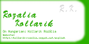 rozalia kollarik business card